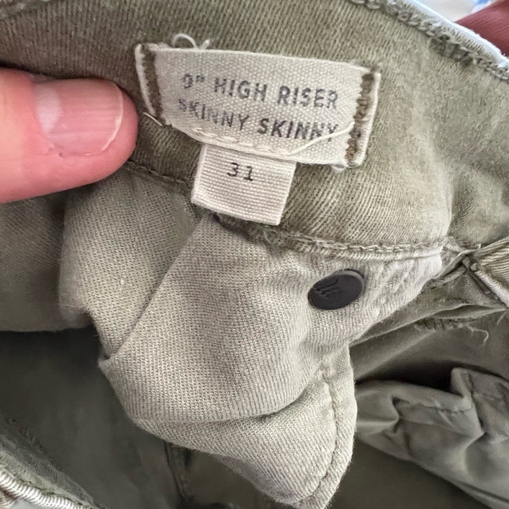 MADEWELL Olive Green Skinny Jeans, 31 - Picture 8 of 13